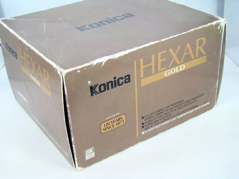 基本全新的有包装 柯尼卡 HEXAR 巧思 120周年 金机
