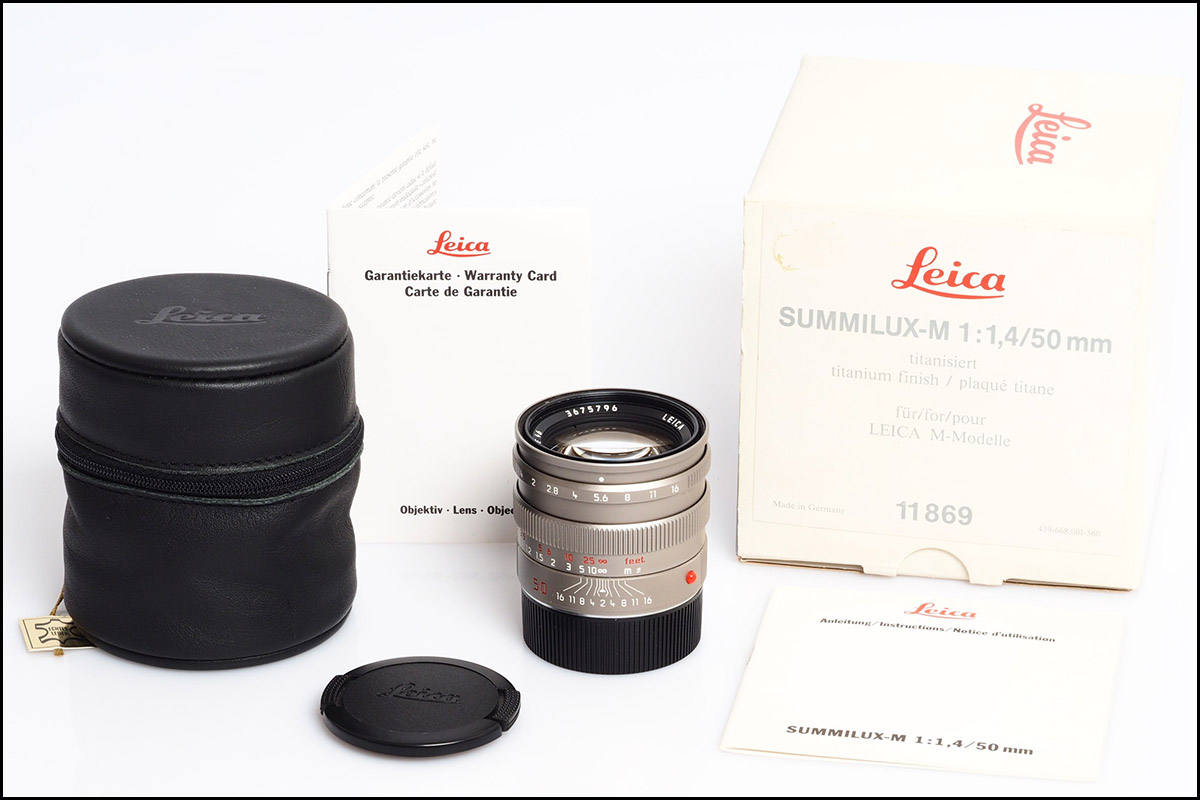 徕卡 Leica M 50/1.4 E46 PRE-ASPH 钛版 带包装