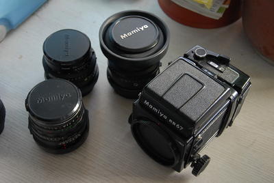 Mamiya RB67套装加3个镜头加滤色镜和世光508测光表