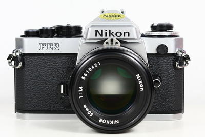 尼康 NIKON FE2 日产135胶片单反相机 +nikkor 50/1.4 钛帘 美品