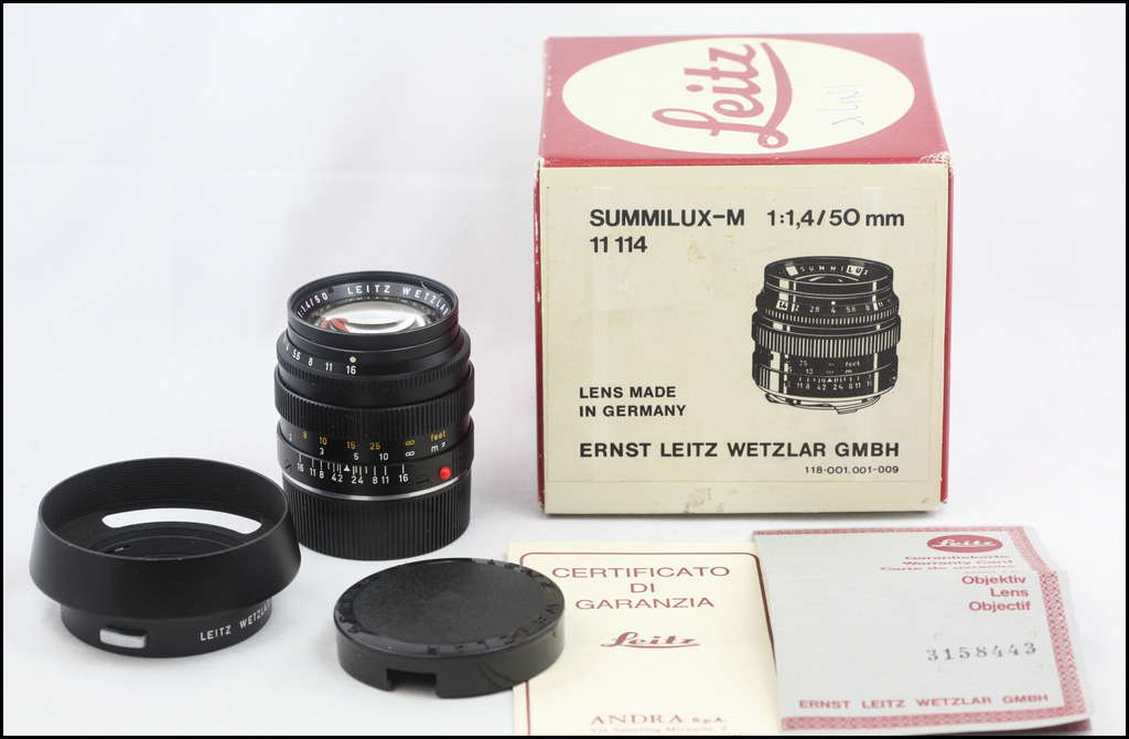 徕卡 Leica M 50/1.4 SUMMILUX-M E43 德产 带包装