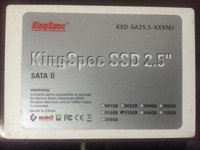 金胜KingSpec 2.5寸SSD sata2 32GB固态硬盘,老机器升级加速必备