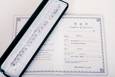 IRIS-SPIRA日本Akoya阿古屋海水珍珠精选15珠手链#jp15955