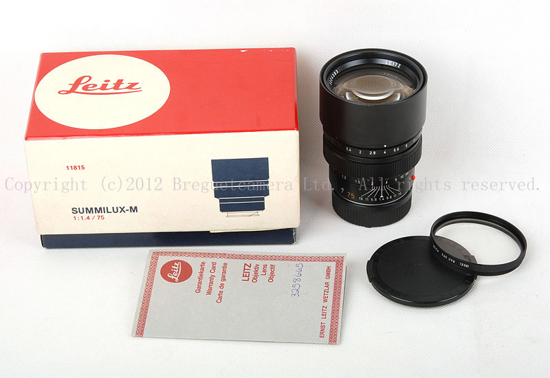 【特价美品】Leica/徕卡 summilux-m 75/1.4 E60 加产 #jp16079