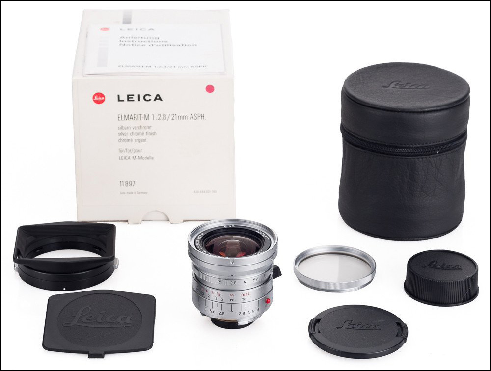 徕卡 Leica M 21/2.8 ASPH 原厂6-BIT 全铜银色 带包装，银色UVa