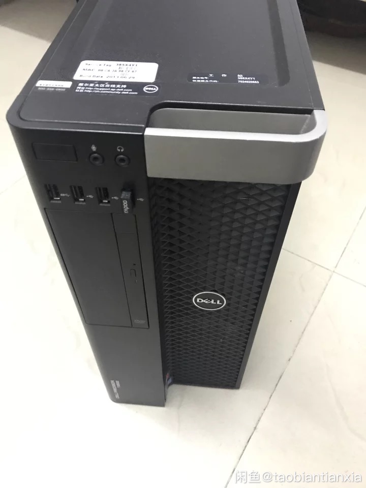 （送显示器）原装Dell T3600工作站，6核12线程纯ECC 制图卡K2000