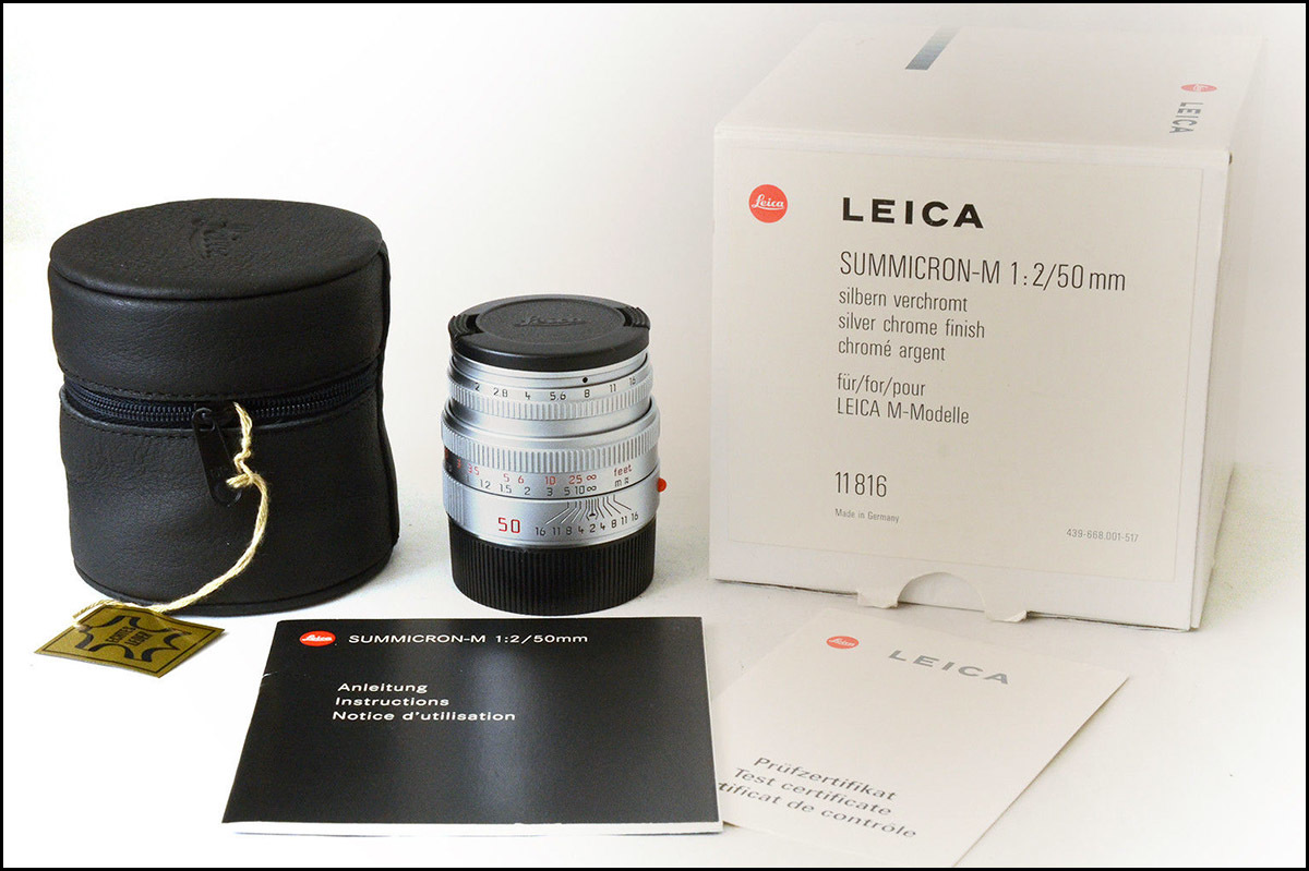 徕卡 Leica M 50/2 SUMMICRON-M 现行款 全铜银色 新品展示品