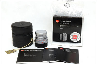 徕卡 Leica M 50/2.8 ELMAR-M 银色 带银盒包装 新品展品