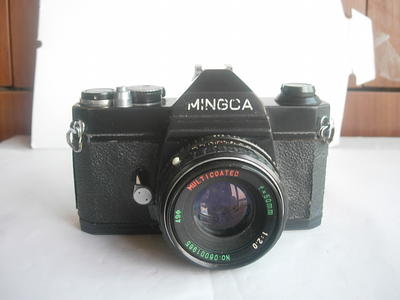 珠江明佳MCK1000金属造单反相机带50mmf2MC镜头，收藏使用