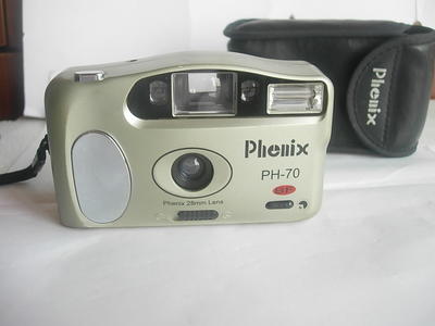 很新凤凰PH70BF袖珍相机，28mm广角镜头，有皮套，收藏使用