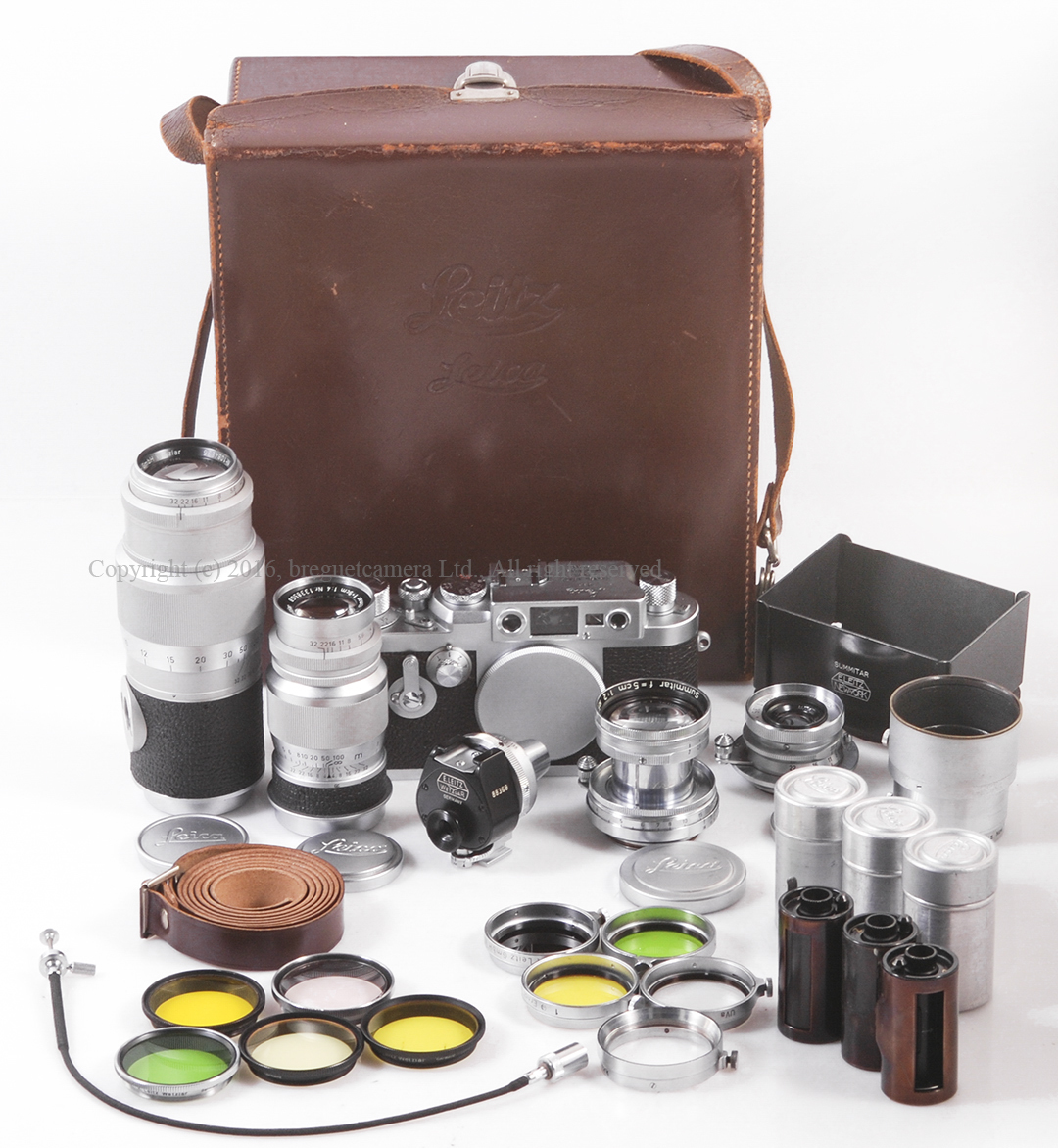 精装四镜Leica/徕卡 IIIG带  35/3.5  50/2   90/4  135/4.5套装 