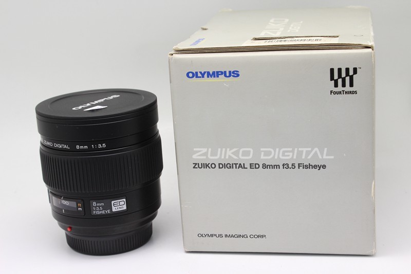 奥林巴斯 ZUIKO DIGITAL ED 8mm f/3.5鱼眼（行货包装齐全）