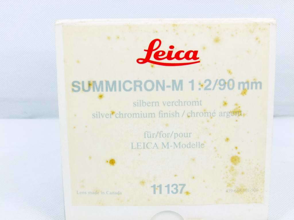 带包装的徕卡Summicron-M 90/ 2 银色E55款