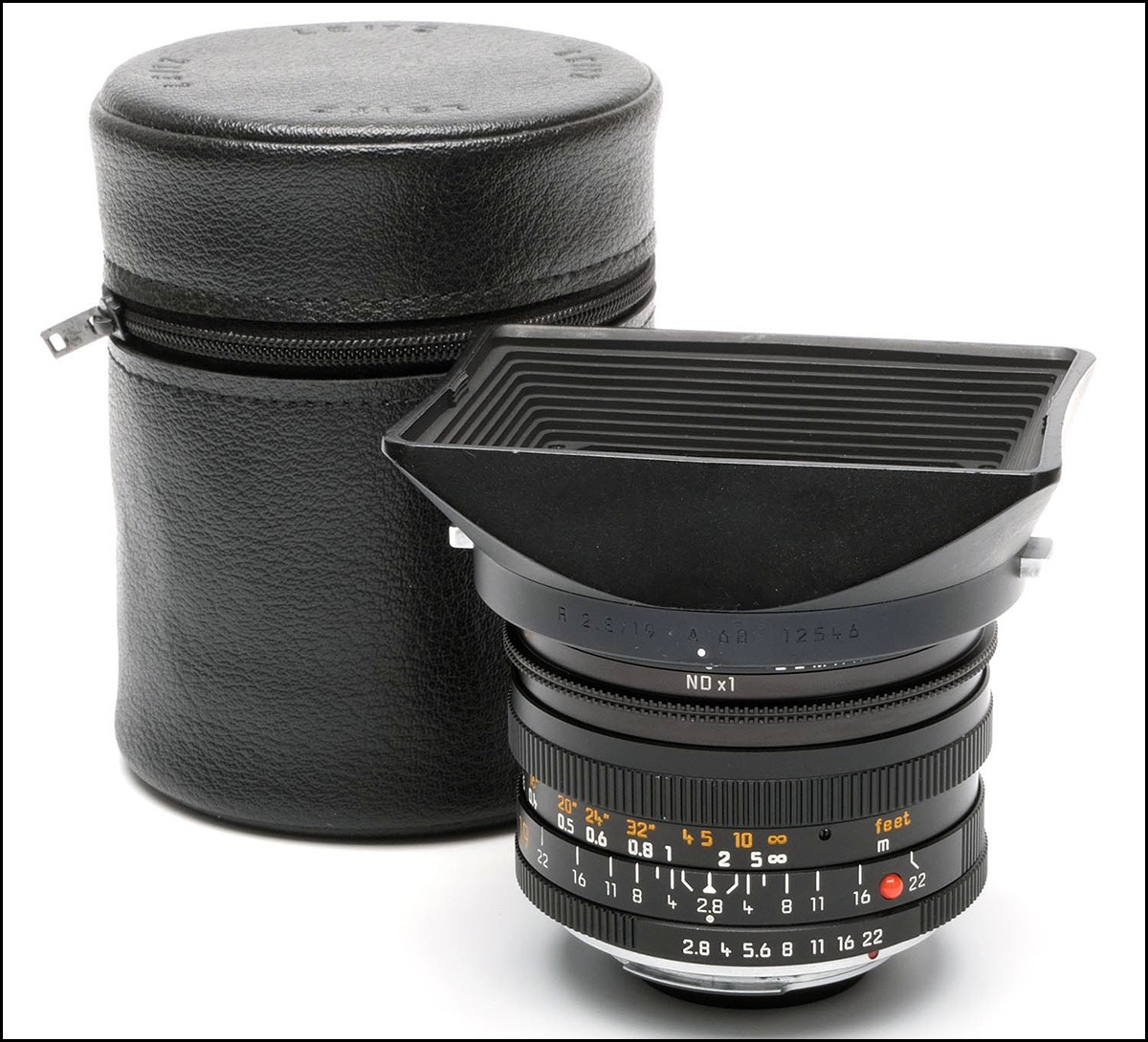 徕卡 Leica R 19/2.8 ELMARIT-R II ROM 带罩 皮套