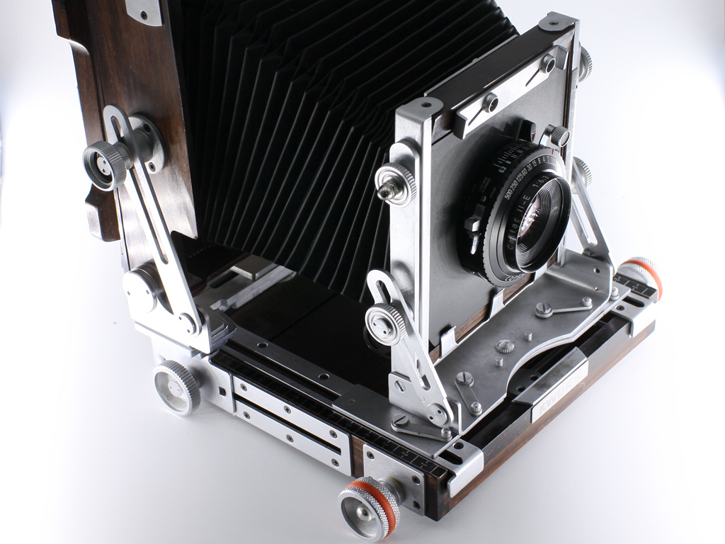少见的 上海郭氏产 国世 4X5 黑檀木技术相机 订制收藏品