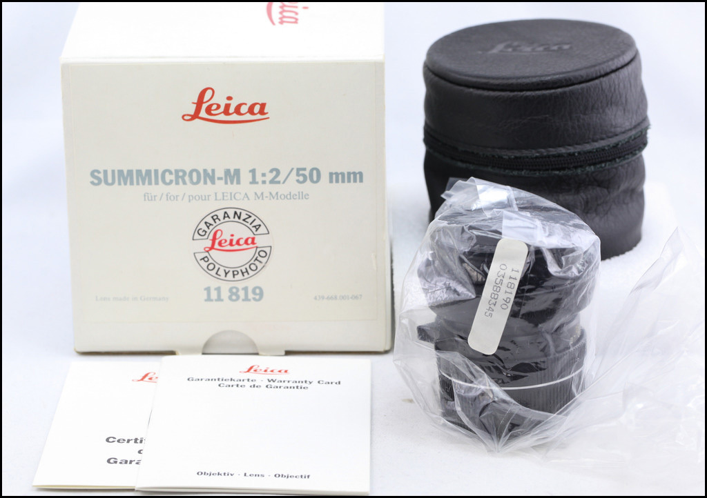 徕卡 Leica M 50/2 SUMMICRON-M IV 方字 内凹虎爪 带包装