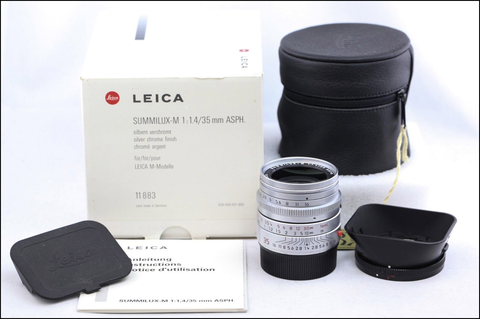 徕卡 Leica M 35/1.4 SUMMILUX-M ASPH 全铜银色 11883 带包装