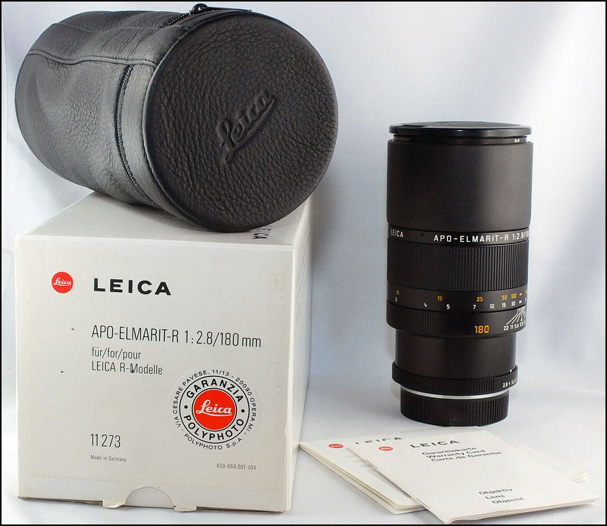徕卡 Leica R 180/2.8 APO-ELMARIT-R ROM 带包装 滤镜