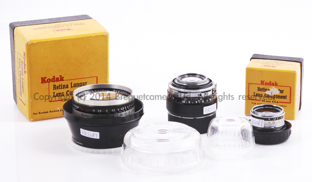 Kodak Retina-Xenon 50/2 35/5.6 80/4C三镜组合 M口 #HK6087